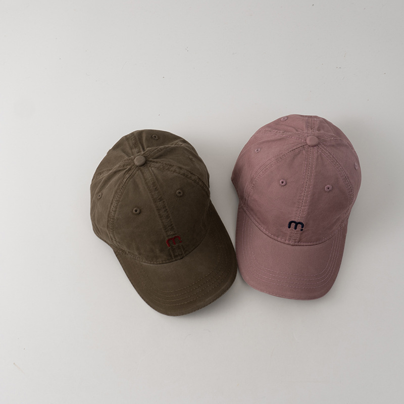 ins sombrero de pato para bebés coreanos primavera y otoño letra m bordado sombrero de béisbol para niños ocio versátil sombrero para niños