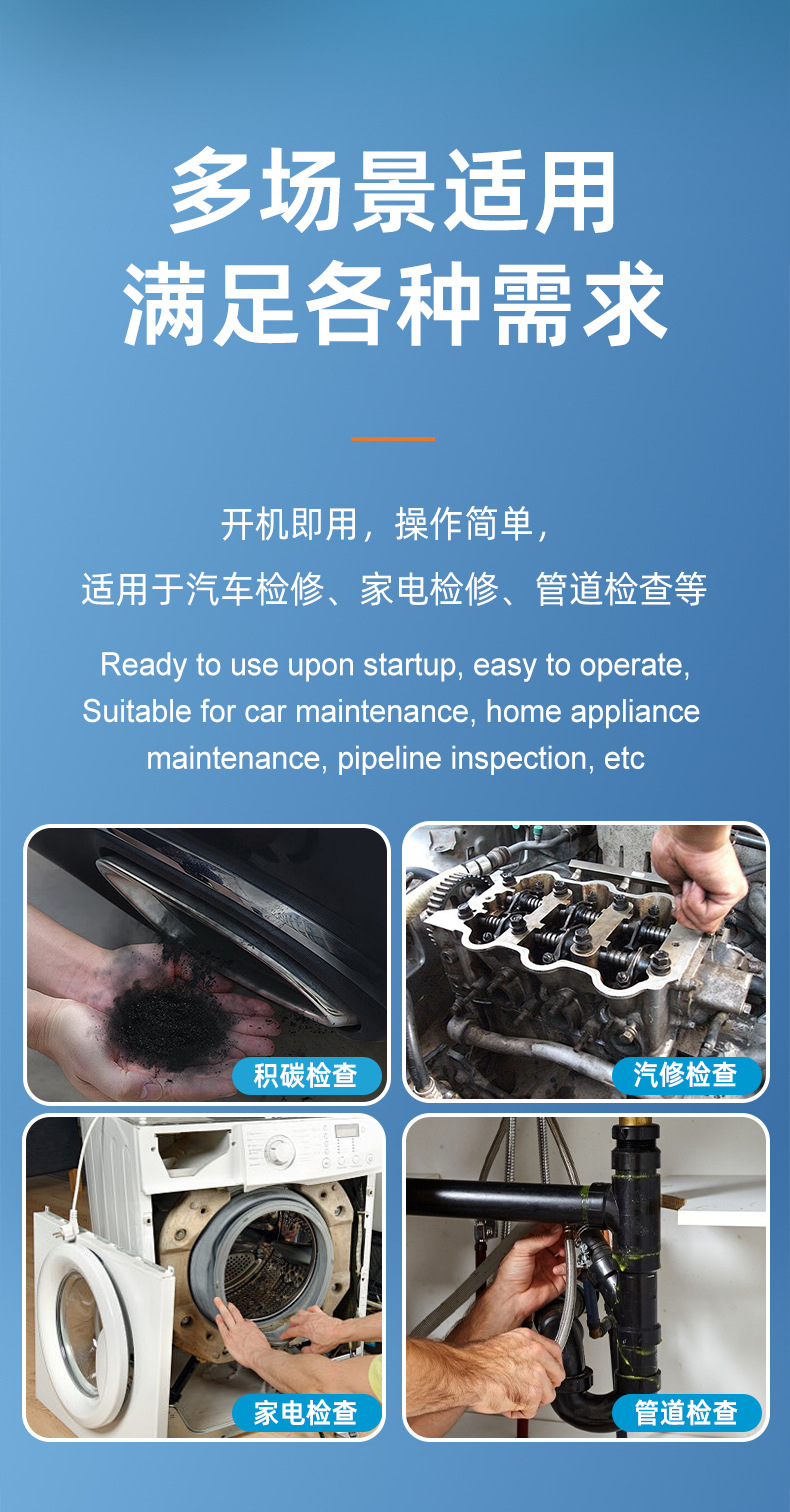 Apple Phone Direct Connection Camera 1080P Dual Interface 2-in-1 Waterproof 3 Megapixel Industrial Endoscope Probe