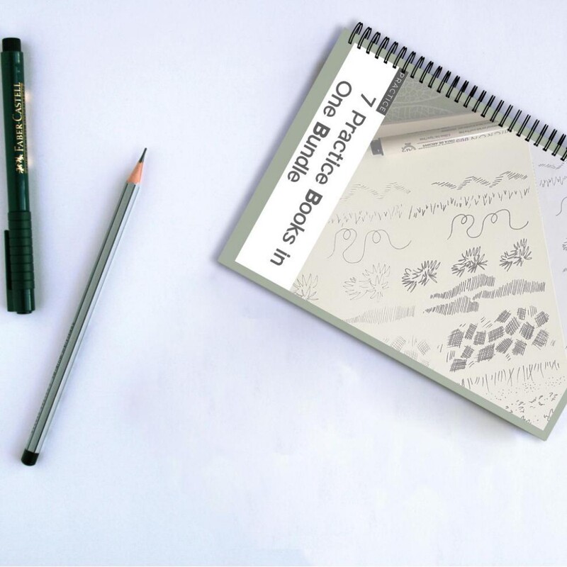 新款现货7 Practice Books in One Bundle 绘画技巧和练习本|undefined