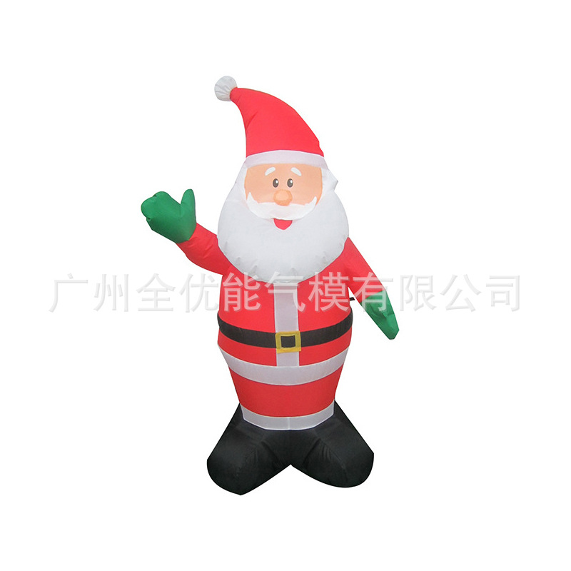 圣诞派对充气气模 2.7米高圣诞节圣诞老人模型 手拿圣诞树装饰品