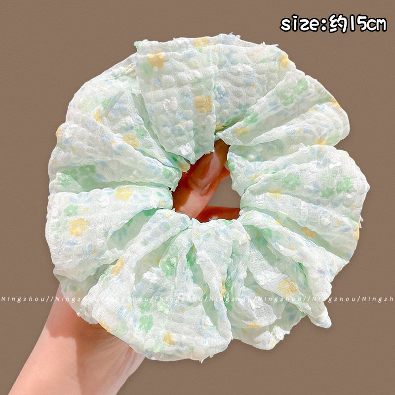 Nuevo scrunchie de encaje multicapa 2026 para mujer, lazo para el pelo de alta gama, accesorio suave para el cabello estilo coreano.