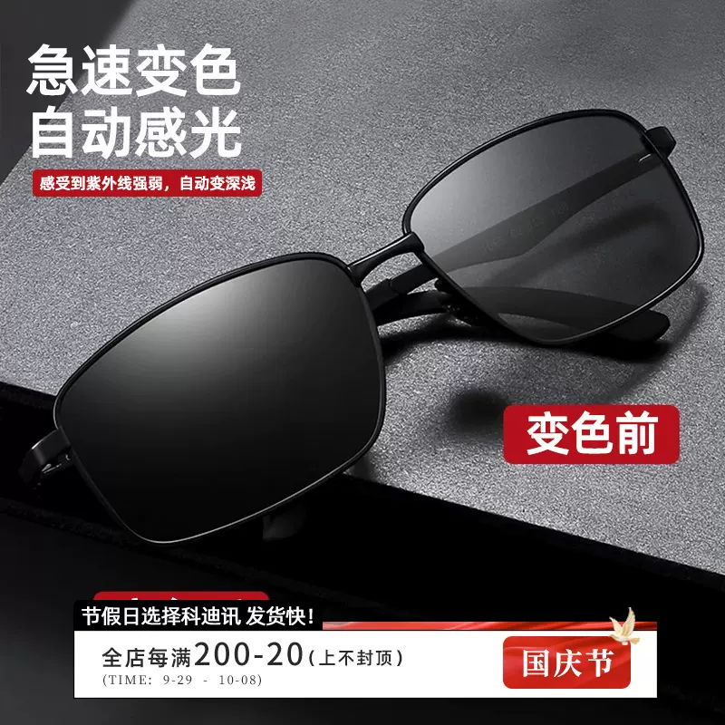 高清偏光镜太阳镜男士高端变色眼镜户外开车防晒1065防紫外线墨镜