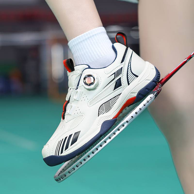 Cross-Border Men's Badminton Shoes, Student Volleyball Shoes, Lightweight Rotating Buckle Training Shoes, Men's and Women's Sports Running Shoes, Trendy Shoes