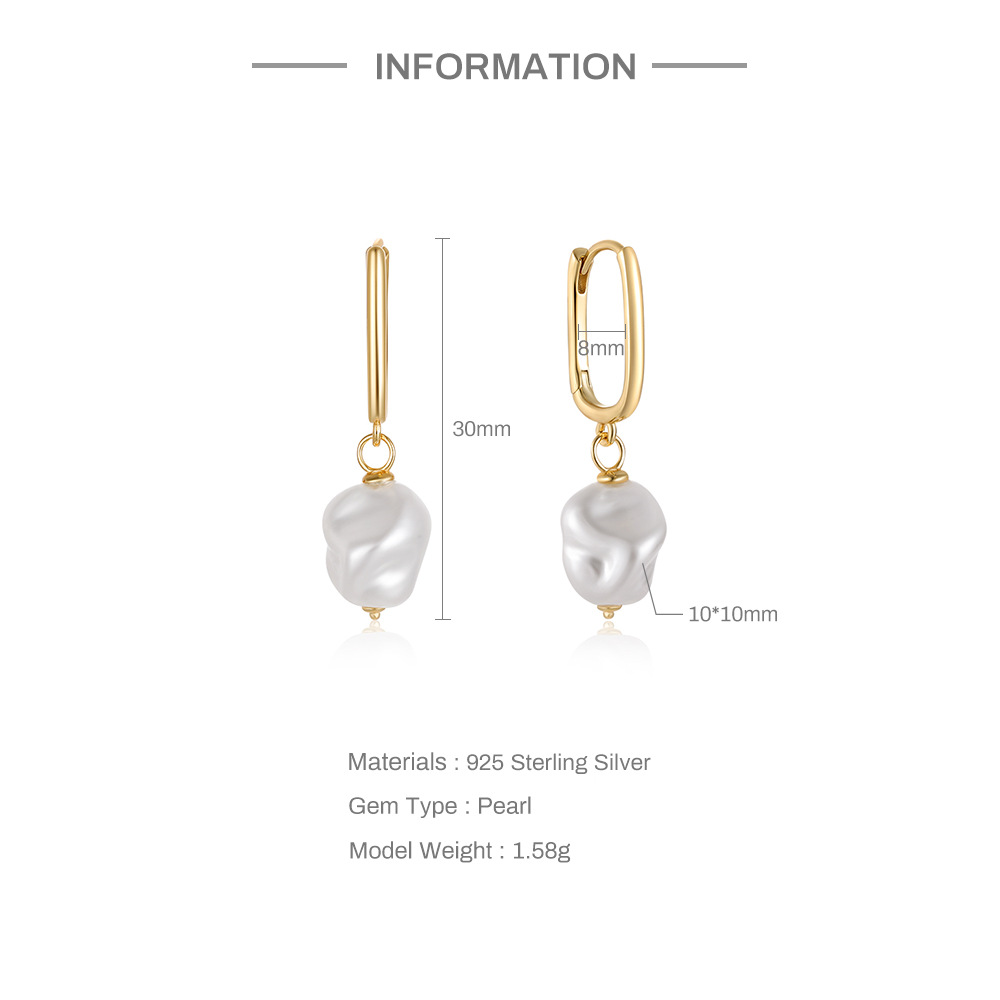 1g Weight 925 Sterling Silver Ear Needle Material 18K Gold Plated Plating Material Drop Earrings Classification 1 Pair Quantity Date, Tea Party Occasion 925 Sterling Silver Material Geometric Pattern All Seasons Season Women's Gender Elegant, Simple Style Style 1 Pair 18K Gold Plated 925 Sterling Silver 925 Sterling Silver Earrings Geometric Drop Earrings 6