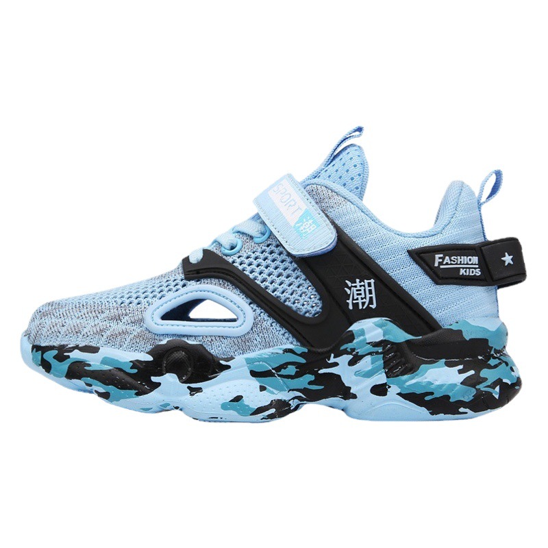 Zapatillas de Running Tejidas y Caladas para Niños Transpirables Antideslizantes para Múltiples Superficies image 1