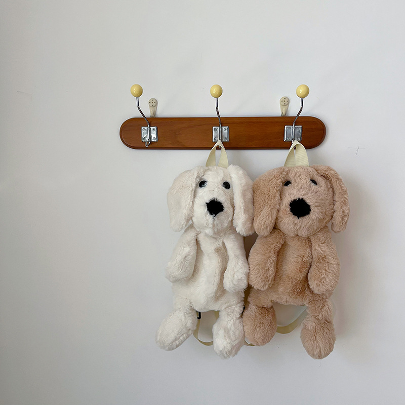 Transfronterizo al por mayor kindergarten niños y niñas mochila lindo regalo muñeca de peluche cachorro mochila niña mochila