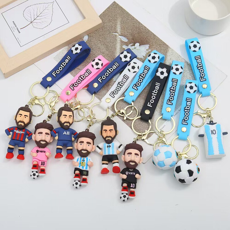 Manufacturer Football Star Messi Cartoon Keychain Pendant Doll Jersey Car Keychain Gift Manufacturer Football Star Messi Cartoon Keychain Pendant Doll Jersey Car Keychain Gift