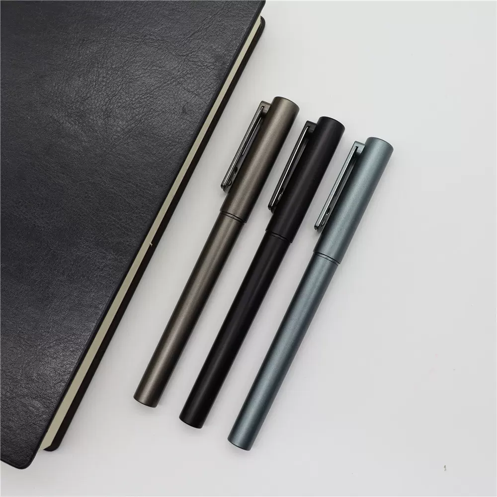 小单定 制商务签字广告logo笔喷漆重手感中性水笔医药酒店广告pen
