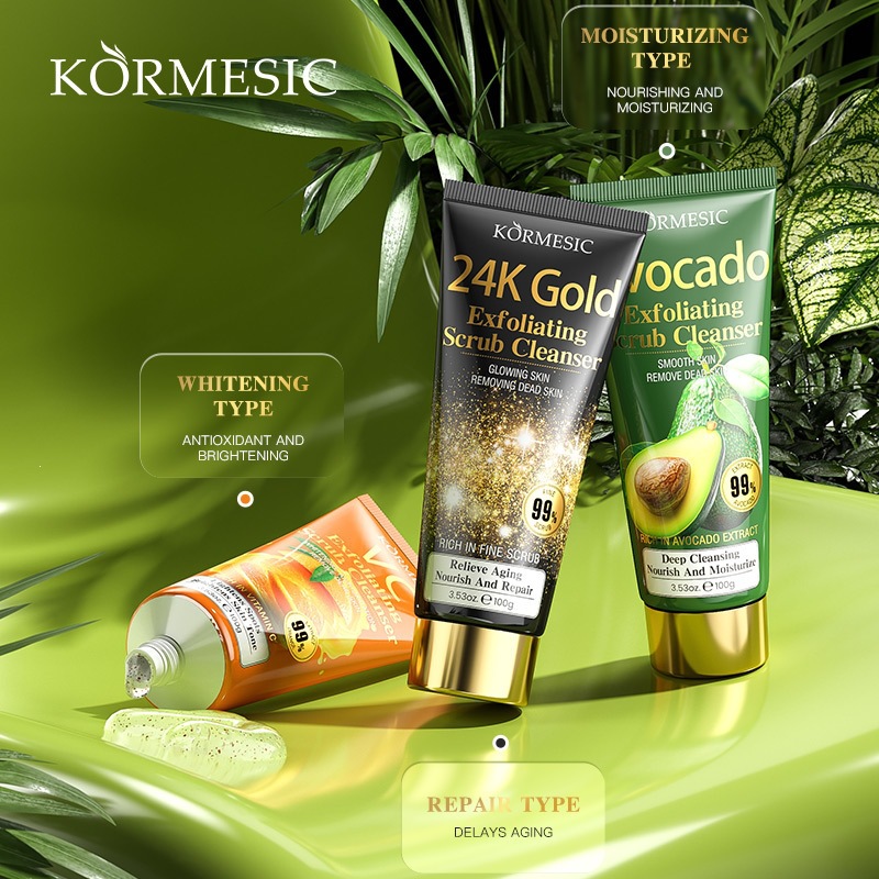 Limpiador Facial Exfoliante de Naranja VC KORMESIC para Cuidado Facial