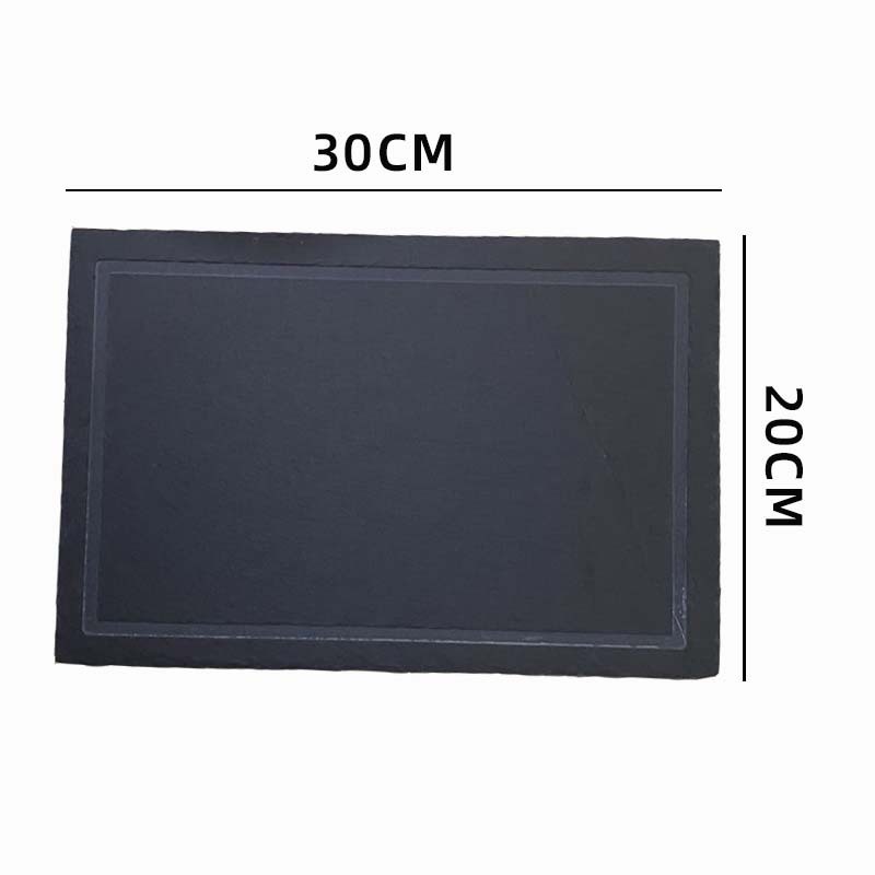 Japonés nuevo estilo ranurado Placa de pizarra placa Occidental cafetería creativa pizarra filete placa aislada roca placemat