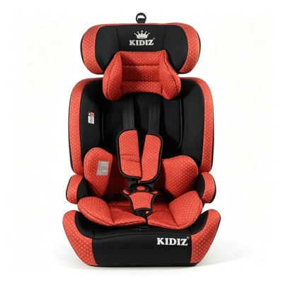 Car child safety seat, Safety Seat for Ages 0-12 with - 15-12-years-old-3ci-size-full-level-certification-ece-r12904-eu-e8-safety-standard-red-isofixlatchfoldableadjustable-headrestfive-point-safety-belt