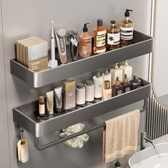 衛生間置物架浴室架子廁所掛牆洗手洗澡間洗漱台洗手台免打孔收納