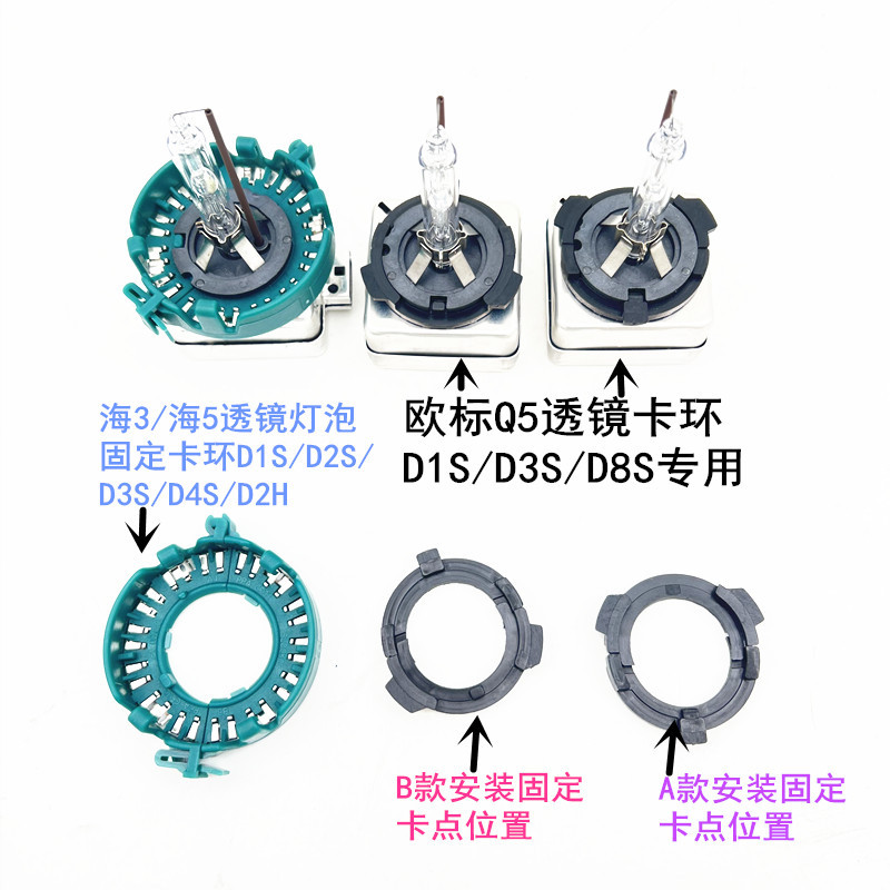 Suitable for Mercedes-Benz Audi Buick D1S2 Sea 3Q5 lens base HID xenon lamp snap ring fixing snap bracket