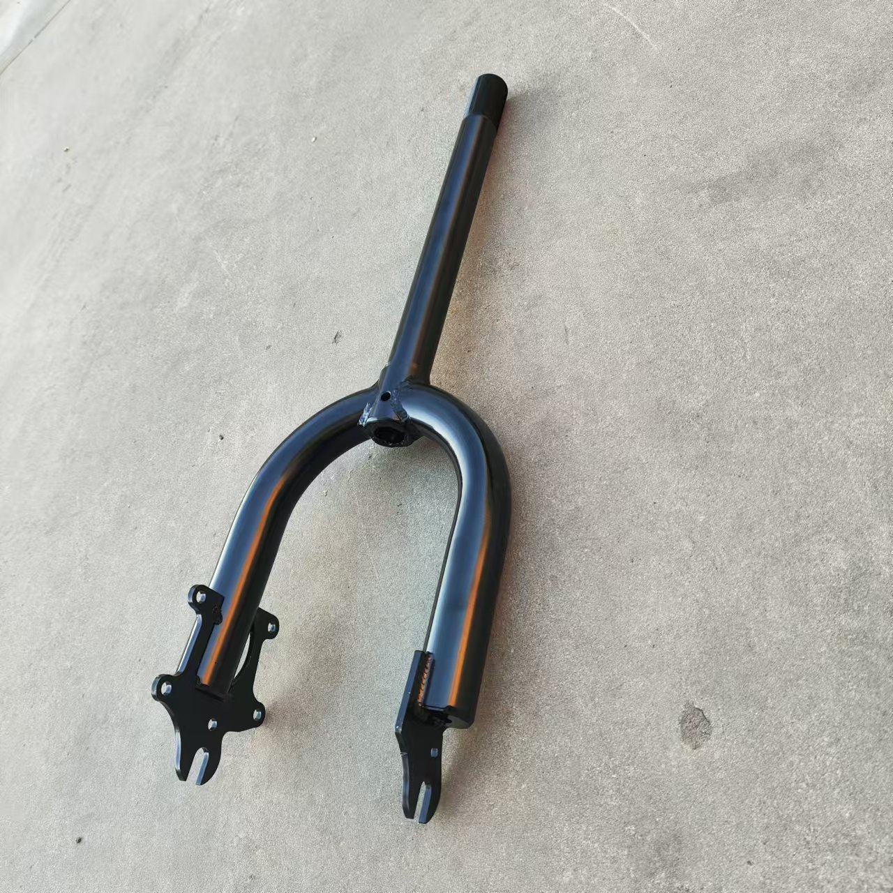 Front Wheel Bracket, Front Suspension Connection, Extended Front Fork with Disc Brake, Non-Shock-Absorbing Electric Vehicle Modification, Small Electric Vehicle