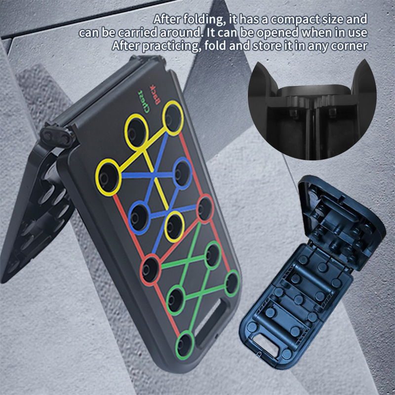 24-Hole Push-Up Board Multi-Functional Training Board for Adults, Foldable with Hidden Handles, Push-Up Support for Chest Muscle Training 24-Hole Push-Up Board Multi-Functional Training Board for Adults, Foldable with Hidden Handles, Push-Up Support for Chest Muscle Training