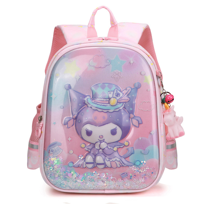 Animación de dibujos animados bolsas escolares ligeras unicornio niña princesa pequeña mochila encantadora mochila de grado 1 - 2