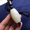 Xinjiang Nephrite  White jade Dzi Passepartout Pendant Crater White jade Pendant Jade Pendant Mida