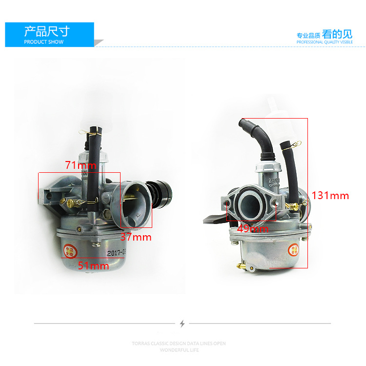 Tianhong90 TH90 carburador de cigüeñal de viga curva acessorios de carburador de ahorro de combustible por mayor
