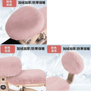 Electric car cushion | Seat Cover Small Electric Car - pink-front-seat-rear-seat-backrest-3-piece-set