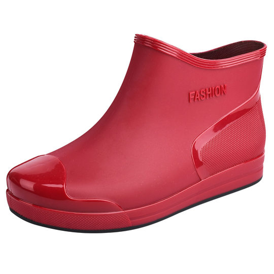 Fashion rain boots women's short tube adult rain boots waterproof anti-slip rubber shoes shoes shoes outside wear durable water shoes manufacturers wholesale