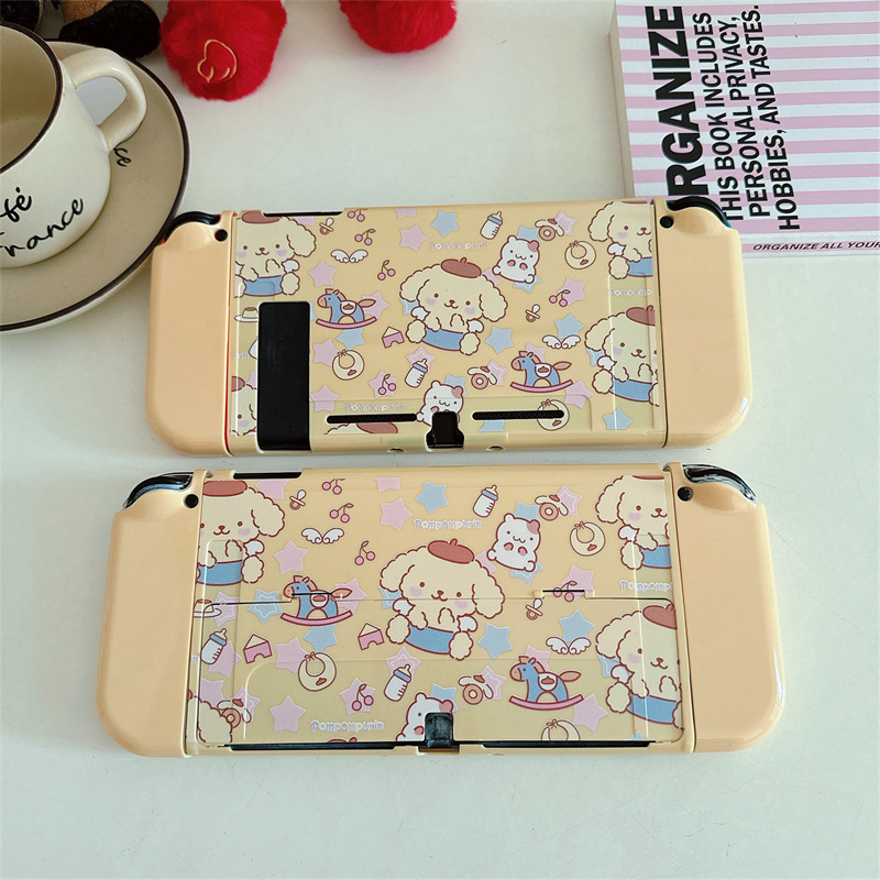 Cartoon pudding dog for Nintendo Switch case split OLED game machine NS protective cover Nintendo hard Cartoon pudding dog for Nintendo Switch case split OLED game machine NS protective cover Nintendo hard