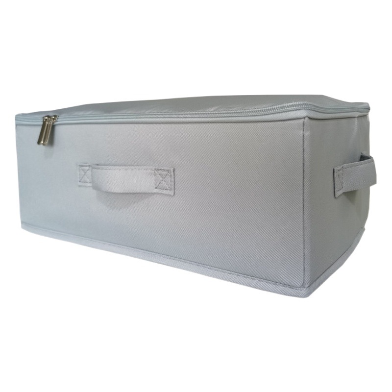 Caja de almacenamiento de ropa de tela dormitorio plegable ropa lavada caja de almacenamiento de cremallera caja de almacenamiento de edredón a prueba de polvo