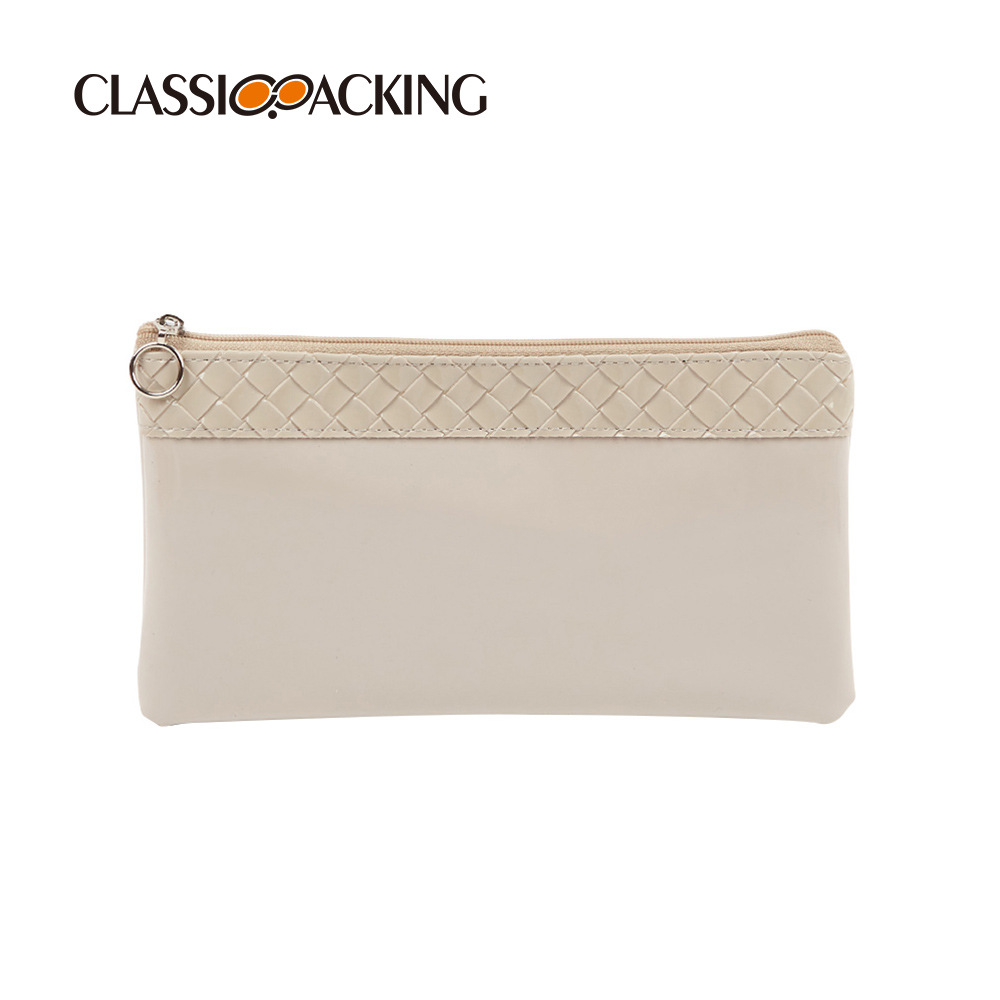 Bolsa de almacenamiento de productos de cuidado de la piel al por mayor de fábrica bolsa de lavado de gran capacidad portátil impermeable bolsa de cremallera de cuero de PVC con logotipo