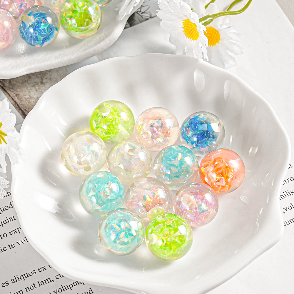 Nuevo 16mm resina cuentas sueltas color platino azúcar papel condensación cuentas redondas cadena de teléfono móvil material de bricolaje accesorios de cuentas sueltas