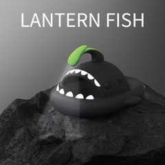 New lantern fish shark slippers for female couples, indoor and outdoor thick-soled slippers for women, soft-soled home slippers for men with a poop-feeling feel