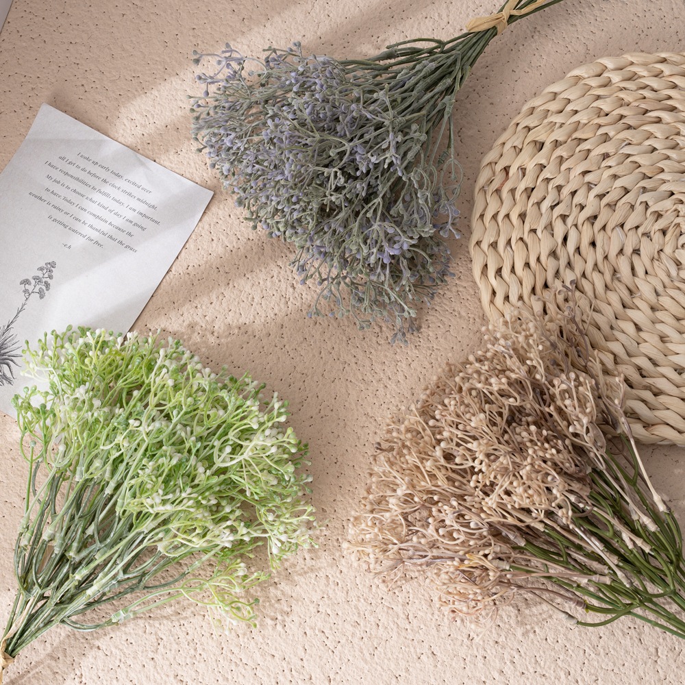 INS-style star-shaped beans with grass-like faux flowers, wholesale green plants, decorative crafts, cross-border YC1072