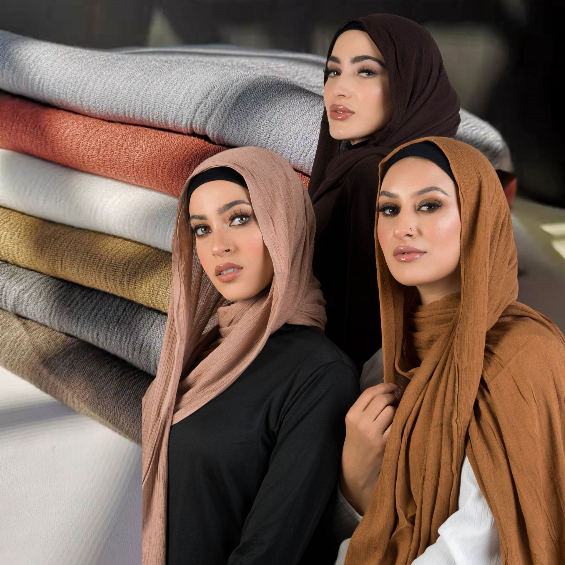 solid color breathable soft scarf