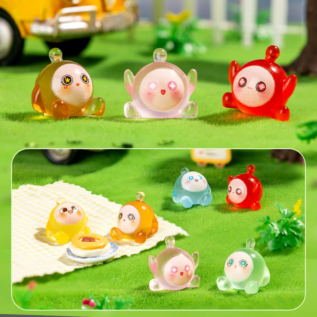 创意网红立体圆滚滚蛋仔夜光潮玩 diy树脂工艺品装饰品萌粒小摆件