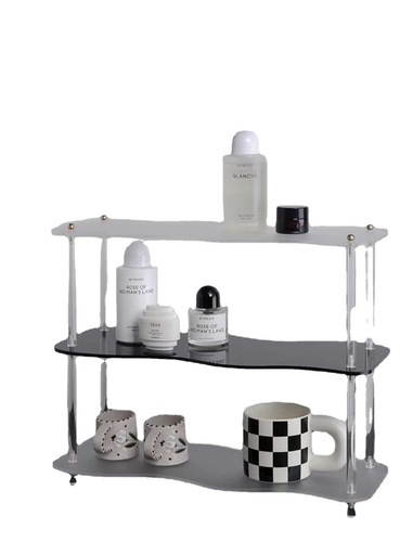 Removable Wave Acrylic Cup Storage Rack Cosmetic Storage Rack Desktop Perfume Bathroom Display