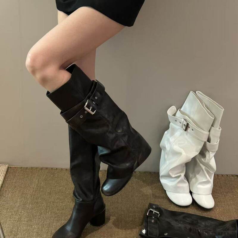 2026 Fall/Winter New Style Detachable Two-Way Wear Long Boots with Height-Increasing Metal Accessories, High-End Niche Fashion Thigh-High Boots 2026 Fall/Winter New Style Detachable Two-Way Wear Long Boots with Height-Increasing Metal Accessories, High-End Niche Fashion Thigh-High Boots