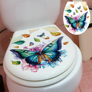 Lukang Cross-Border Household Toilet Seat Sticker Toilet Bathroom Decoration Waterproof Sticker
