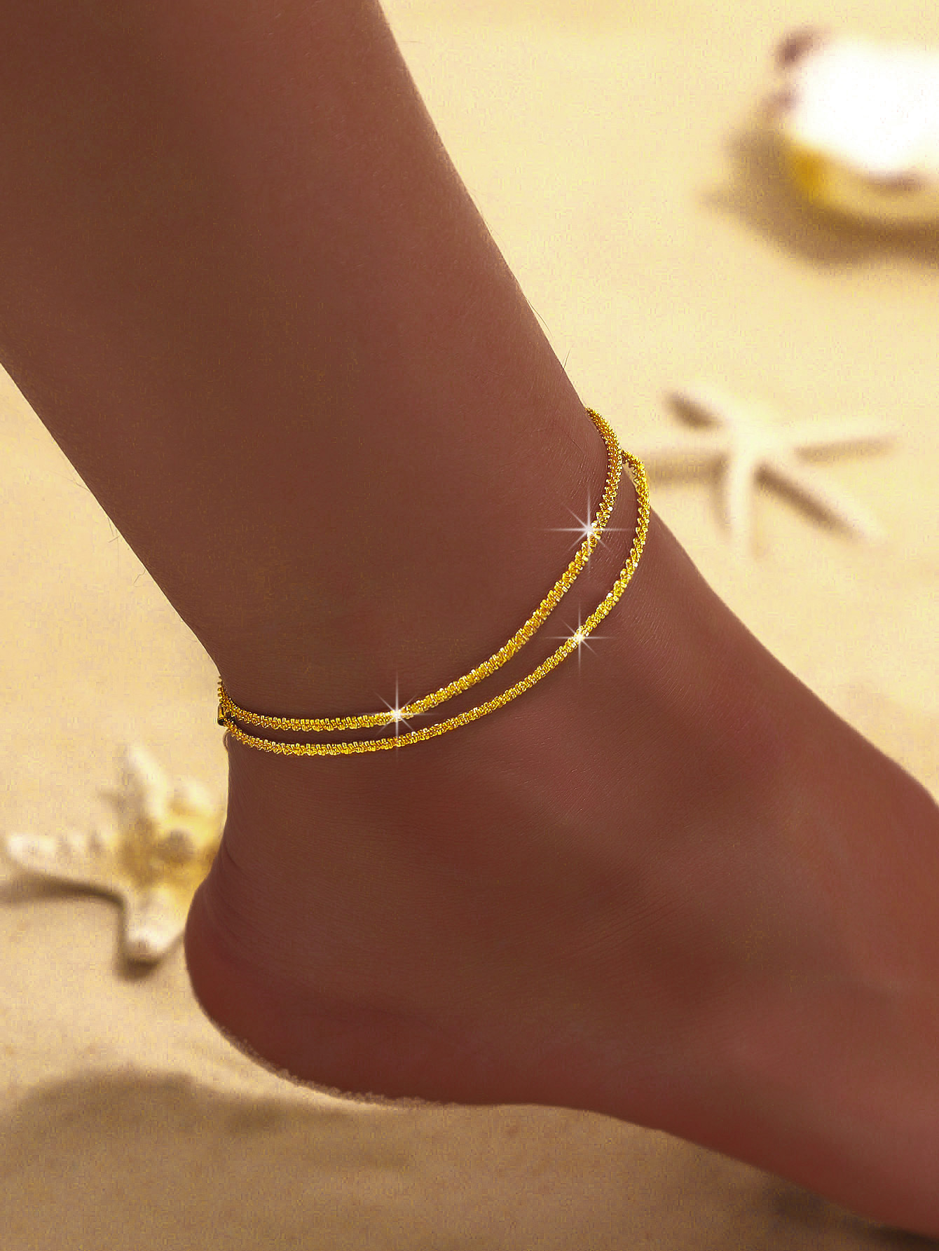 15g Weight Anklet Classification 1 Piece Quantity Casual Occasion Alloy, Copper Material Cross Pattern Women's Gender Beach, Simple Style Style Wholesale Jewelry Beach Simple Style Cross Alloy Copper Anklet 28