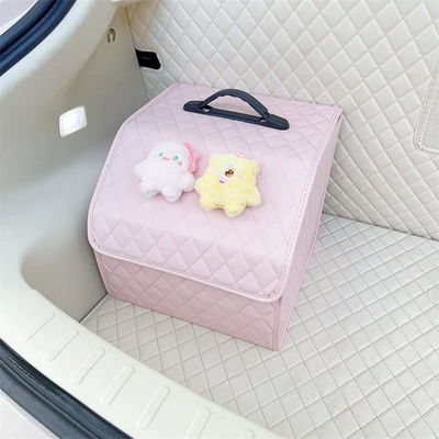 Car storage bag/box — sundries box for women - 2-monsters-pink-small-size-storage-box