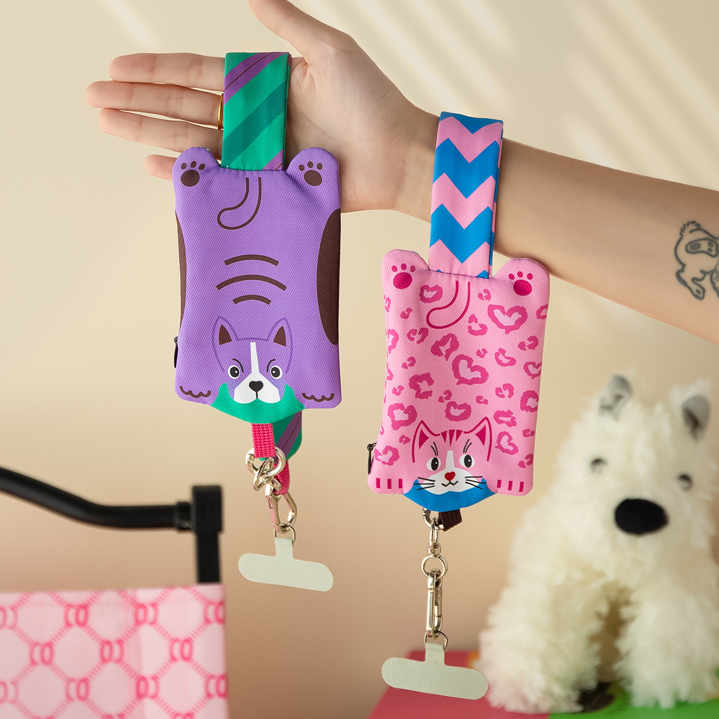 手机挂绳女可爱卡通创意ins风手机链防丢相机拍立得挂带挂手腕带