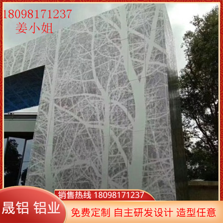 厂家定制冲孔铝单板幕墙 穿孔造型铝挂板 钻孔开孔铝板