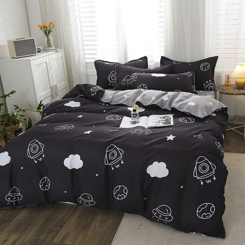 Cubierta del edredón al por mayor sábana de algodón cubierta del edredón individual algodón lavado cama doble cubierta del edredón fabricante de algodón