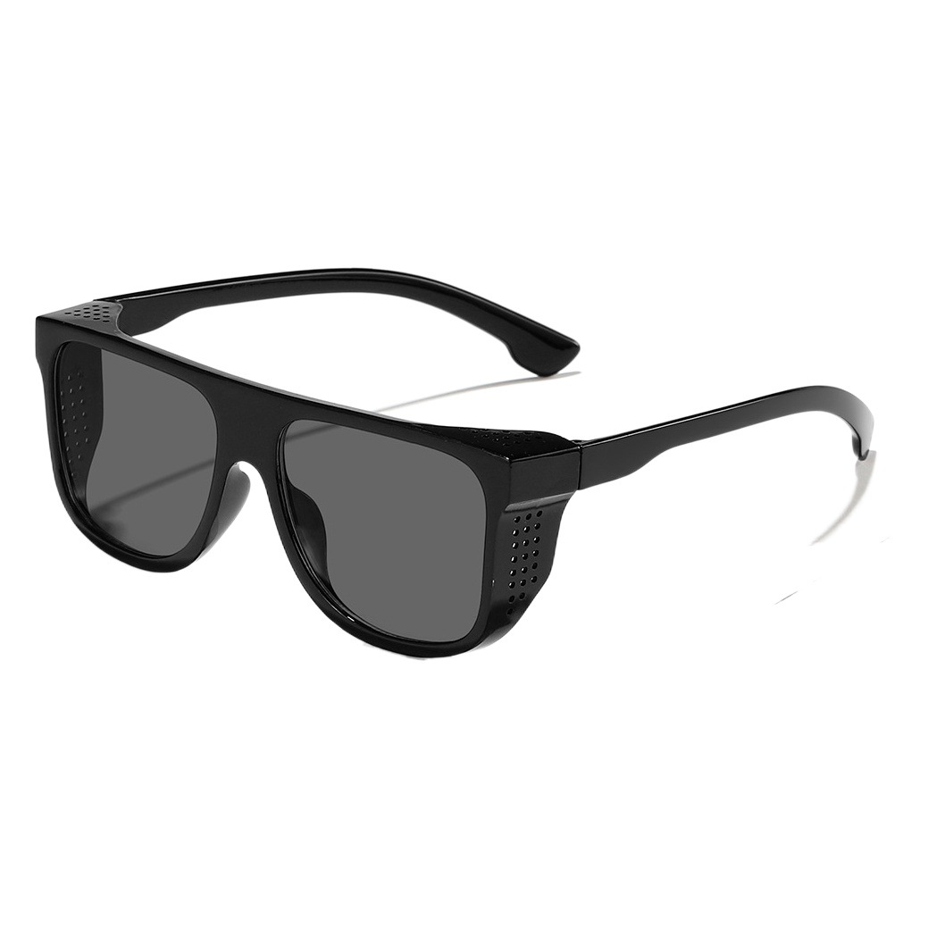 2024 nuevo europeo y americano Flat-Top punk a prueba de viento a prueba de arena a prueba de sol gafas de sol al aire libre desgaste esencial gafas de sol