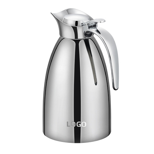 High-end hotel mirror-glazed thermos kettle, stainless steel vacuum 304 alloy handle inside and outside, can be put into the dishwasher and passed European standards