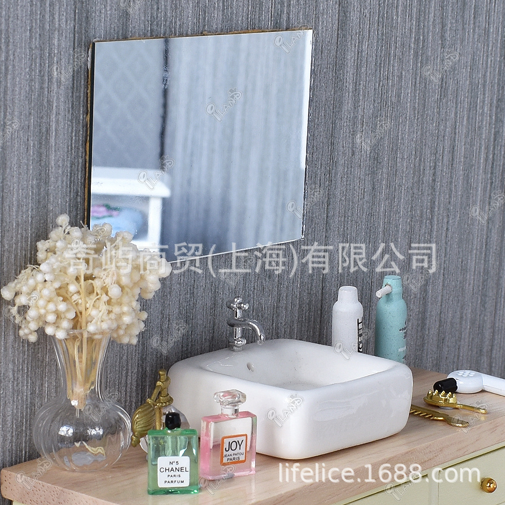 1:12DOLLHOUSE娃娃屋 迷你浴室家具 白色水槽洗脸盆洗手池台