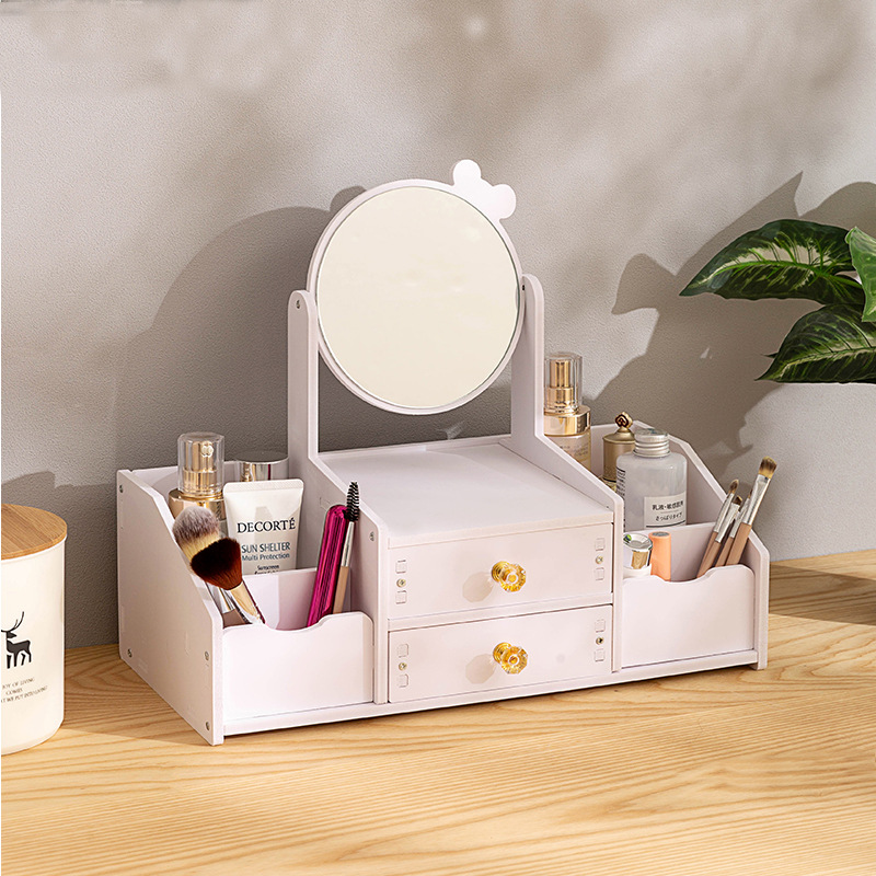 Cross-Border Cosmetics Storage Box Desktop Household Large-Capacity Skin Care Product Storage Rack Drawer-Type Storage Rack with Drawers