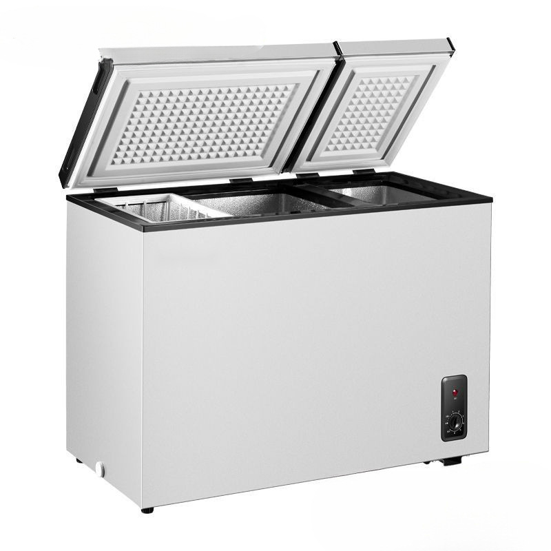 Brand Double-Door Freezer Household Dual-Temperature Freezer Large Capacity Small Commercial Freezer and Refrigerator Dual-Purpose Refrigerator