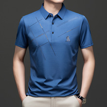 夏季男装扣子衫T恤男士衬衫领短袖T恤衫商务休闲不规格小标POLO衫