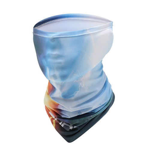 Wholesale summer ice silk mask, sun protection neck scarf, outdoor breathable face towel, full face mask, cycling travel equipment