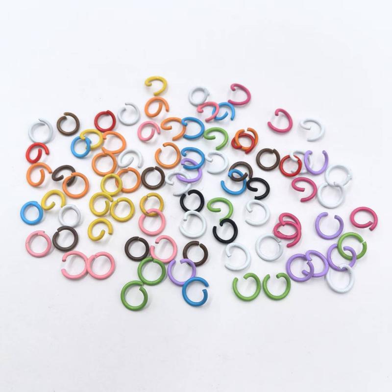 Colorful Painted Open Ring DIY Jewelry Accessories Handmade Connecting Ring Candy Color Key Ring Open Ring O Ring