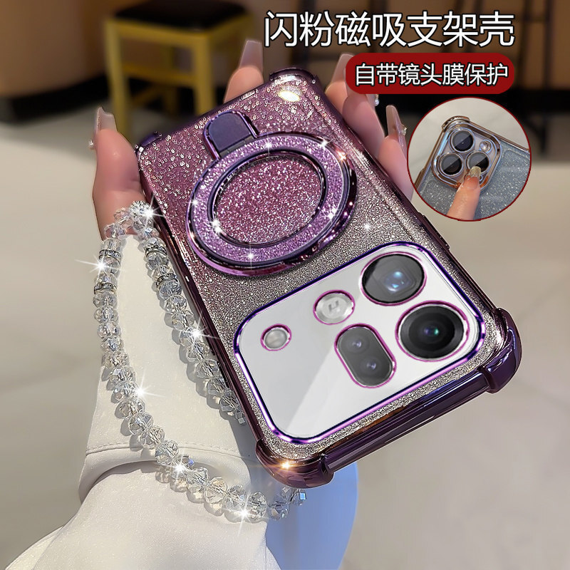 Suitable for the New Product Oppofindx9Spro Mobile Phone Case, Anti-Fall Soft Rubber Pme110 Full-Cover Electroplated Airbag Oppofi