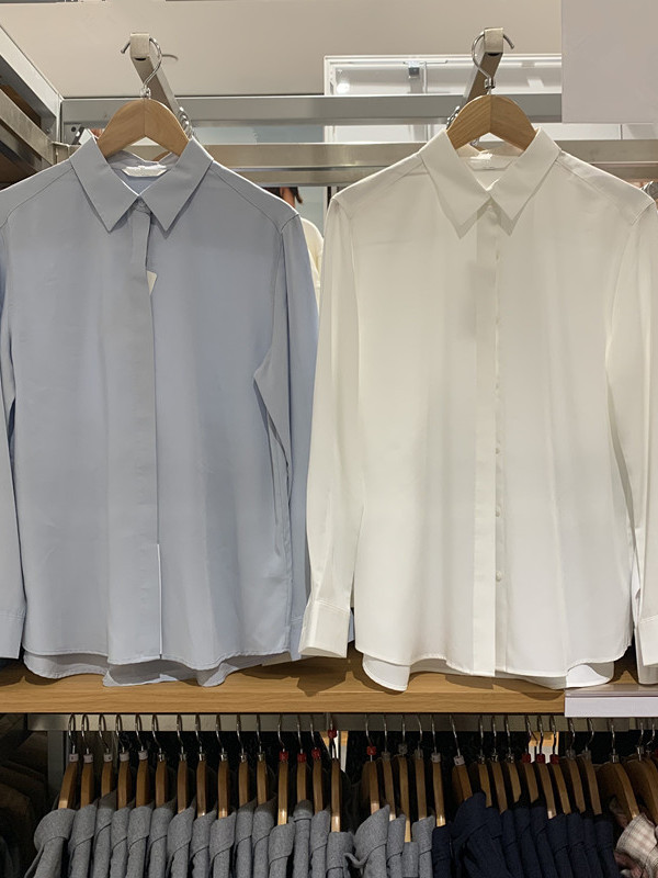 Japanese-Style Women's Fancy Long-Sleeve Shirt, Air-Conditioning Shirt, Easy-Care, Smooth Drape Top, 25 New Styles, 479071